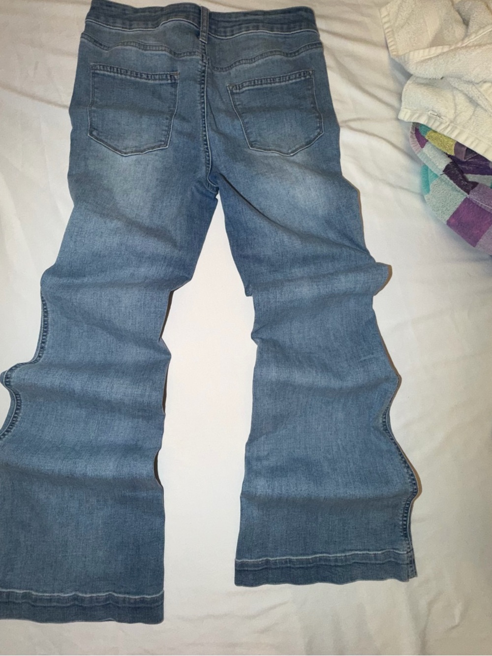 Altar'd State Wide-Leg High-Rise Jeans in Light Blue - Picture 3 of 8